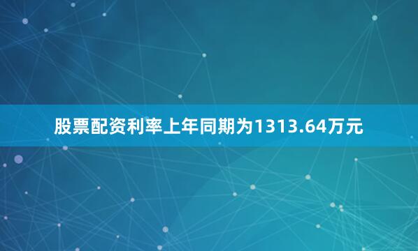 股票配资利率上年同期为1313.64万元
